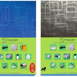 DUPLEX TONER CARTRIDGE Spiral A4 Size Sheet (Square Blue & Square line Transparent) Pack of 100 Sheet Manual Comb Binder-27