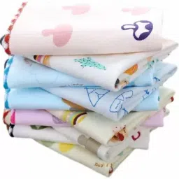 pink shimmer Soft Cotton Handkerchief for kids, Women and girls, Cute Printed Baby Face Hanky ["Multicolor"] Handkerchief-image-9