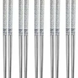 Eating, Training, Decorative Stainless Steel Chinese, Japanese, Korean Chopstick-image-12
