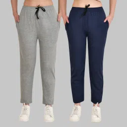 Pack of 2 Women Solid Multicolor Track Pants-picture-9