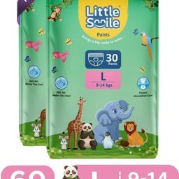little smile Better Dry Feel Baby Diaper Pants | Pack of 2 - L-picture-1