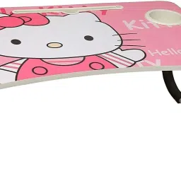 Multipurpose Foldable Laptop Table with Cup Drawer, Mac Holder, Study Table Wood Portable Laptop Table-image-6