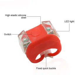 dark horse Bicycle USB 3 Mode Light 250 LM & Horn with Pair of Red Blinker 3 Mode Light Set LED Front Rear Light Combo image 5