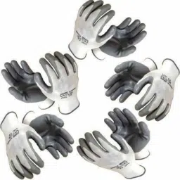 5 PAIR Anti Cutting Cut Resistant Hand Safety Gloves Cut-Proof Protection with Rubber Grade Wet and Dry Glove Rubber Safety Gloves-image-18