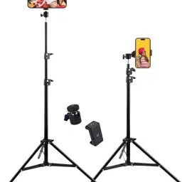 BASS BLING Best 7Ft Long Tripod Stand with Adjustable Clip Holder & 360* Ball Head Tripod, Tripod Ball Head-23