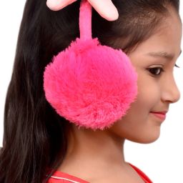 Winter Autumn Warm Faux Fur Earmuffs Cute Star Pattern Plush Earmuff for Girls Ear Muff-image-0