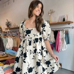 Women Skater White Mini/Short Dress-image-39