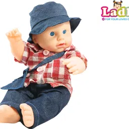 ladli Cute Little Soft Feel Smiling baby postman PVC Doll Doll for Kids Movable Arms-picture-13