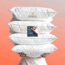 LUXURY Cotton Solid Sleeping Pillow Pack of 4-14