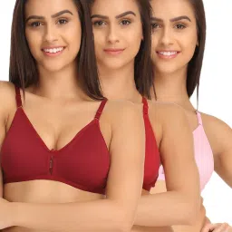 Pack of 3 Women Full Coverage Non Padded Bra-picture-2