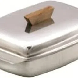Butter Dish with Stainless Steel Lid and Wooden Knob Butter Dish Serving Set-image-58