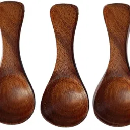 Wooden mini condiments | Salt |Sugar |Tea| sweet dessert eating food spoon Disposable Wooden Measuring Spoon, Tea Spoon, Coffee Spoon Set-11