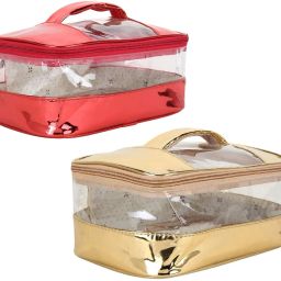 Women Gold, Red Cosmetic Bag-image-76