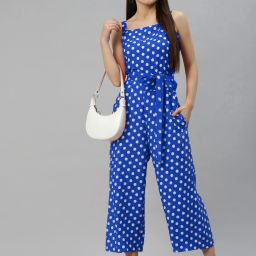 Polka Print Women Jumpsuit-image-84