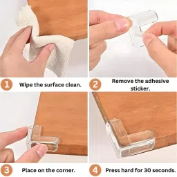 raunix Pack of 4 Silicon Sharp Edges Corner Protector Baby Proofing Safety Guards image 4