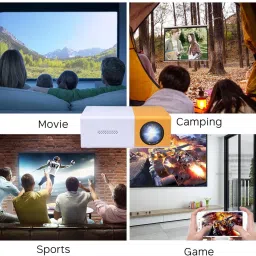 VOLTegIC YG-300 400LM LED Projector with Remote Controller 400 lm LED Corded & Cordless Portable Projector-6