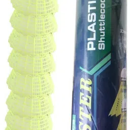 jj jonex Go-Play Badminton Racket Of Set 2 with Black 1 PC Skipping Rope and Plastic Shuttles 10 Pieces with Cover, Multicolour, (MYC) Badminton Kit image 5