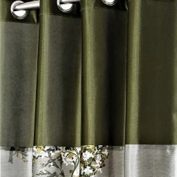 213 cm (7 ft) Polyester Semi Transparent Door Curtain Single Curtain-image-60