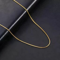 Stylish Stainless Steel Gold 2mm Round Snake Waterproof Neck Necklace Chain Gold-plated Plated Sterling Silver Necklace-image-59