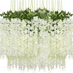 White Westeria Artificial Flower-image-9