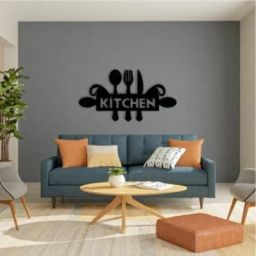 Kitchen With Knife MDF laser cutout for home & office-image-2