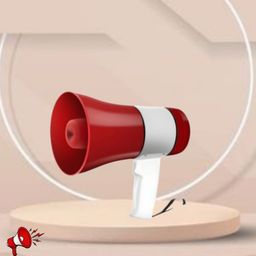 guggu Handheld Megaphone with Siren, Microphone & Rechargeable for Outdoor EventsB234 Megaphone Portable Megaphone Siren Loudspeaker Function &Long Battery BackupS234 Outdoor PA System-picture-1
