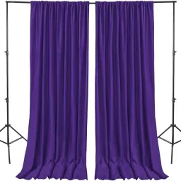 Vistook 4x12FT Decoration Backdrop Purple Curtain Drapes Backdrop Panels Background Reflector-picture-3