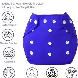 Quick Dry Washable Reusable Cloth Diaper Nappy With White 5 Layer Microfiber-36