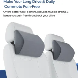 hospikart Grey Memory Foam Car Pillow Cushion for Universal For Car image 5