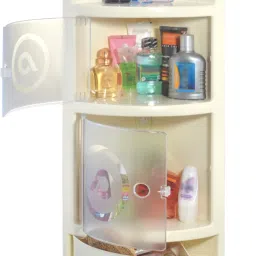 Bathroom Corner Cabinet Plastic Wall Shelf-23