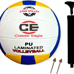 PVC machine Stitched Volleyball Size -4 With pump Official Size & weight Volleyball - Size: 4-picture-17