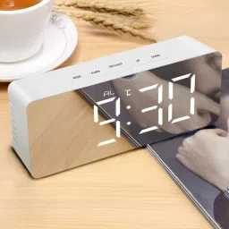 Digital White Clock-5