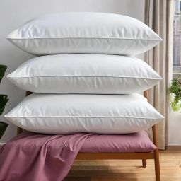LUXURY Polyester Fibre Solid Sleeping Pillow Pack of 3-image-67
