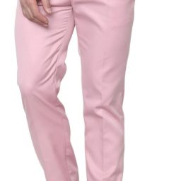 Men Regular Fit Pink Viscose Rayon Trousers-image-101