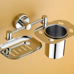 Stainless Steel Soap Holder, Soap Dish, Tumbler Holder, Brush Holder Stainless Steel Wall Shelf-image-60