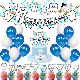 zyozi I Got My First Tooth Decoration Kit,First Tooth Birthday Decoration Items-picture-4