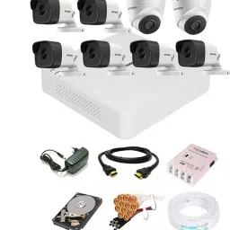 HIKVISION 8 Channal Turbo HD 4MP DVR,IP67 Outdoor & Indoor Audio Camera 1080P,HVC120 Security Camera-5