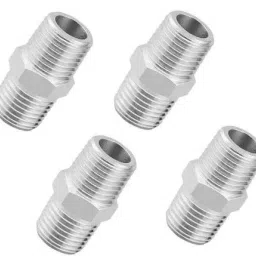 Premium Quality Stainless Steel Hex Nipple 1 INCH, Pack of 4 (Screw On) Faucet Nozzle-picture-14