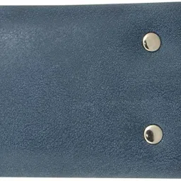 instabuyz Leather Pouch Keychain /Wallet Key Chain/ key organizer with 6 Key Hooks Blue A1 Key Chain image 4