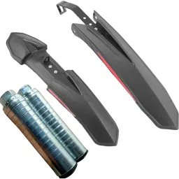 Front & Rear Fender with Reflective Tape and Metal Fitting With Cycle Footrest Full Length Front & Rear Fender-12