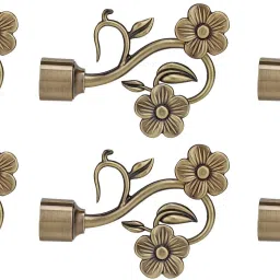 Gold Curtain Knobs, Rod Rail Bracket, Curtain Hooks Metal-image-56
