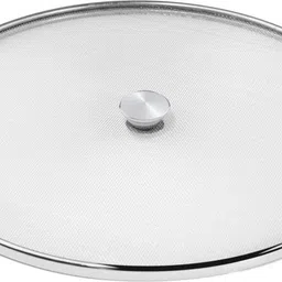 heart home Multipurpose Stainless Steel Vessel Net Cover/Strainer, 7 Inch (Silver) 18 inch Lid, Pack of 1-picture-0