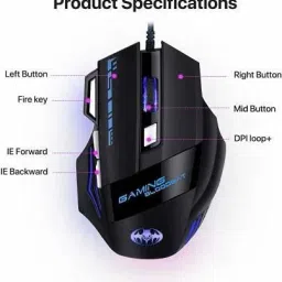 conifer Gaming Combo- LED Backlit USB Wired Keyboard, Programmable 7 Button Lighted Gaming Mouse and Mouse Pad for Computer PC Gamer, Combo Set of 3 Combo Set image 2