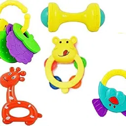 Baby Rattles Set,Different Shapes Shaker,Grab and Spin Rattle,Toy Set.(5 Pc.) Rattle-image-57