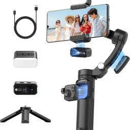 RETRACK M03 AI Face tracking Wireless Microphone 3-Axis AI Stabilization Remote Tripod 3 Axis Gimbal for Mobile-28