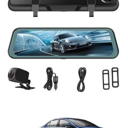 9.66 inch Dash Cam Screen Starlight Night Vision Universal For Car 56 Black LED-image-96