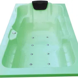 Elegant 6 Feet Acrylic Bathtub with Front Panel and Bubble Bath - Green Free-standing Bathtub-image-103