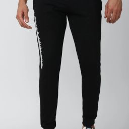 Men Printed Black Track Pants-image-59