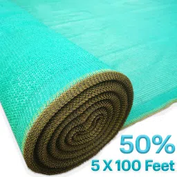 UV Stabilized Net 50% Sun/Water Block - (1.5 Meter(5 Ft) X 30 Meter(100 Ft)) Portable Green House-73
