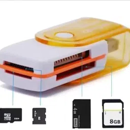 Lipzie Red Champion 4-in-1 USB 2.0 Multi-Card Reader – Premium All-in-One Memory Card Card Reader image 2